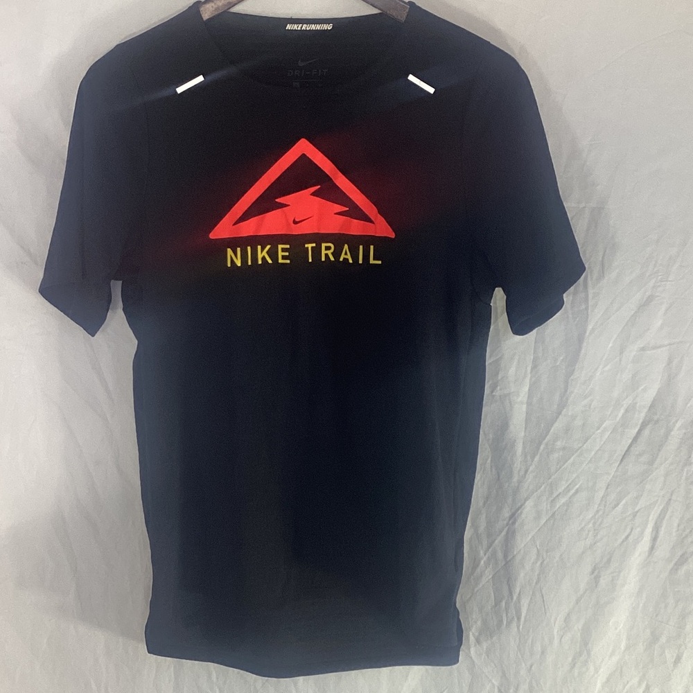 Nike Trail Black T-Shirt with Red and Yellow Logo